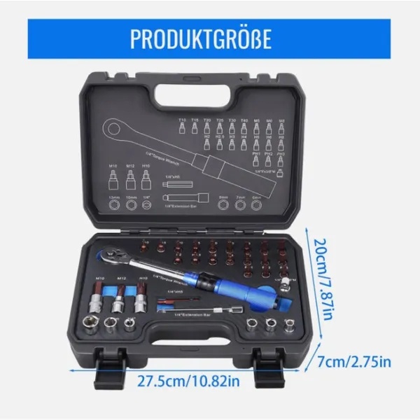 1/4 Inch Industrial-grade Torque Wrenchdjustable Torque Accuracy Kilograms Auto Mechanic Tooltorque Torque Wrench 5-25Nm Bicycle Repair Tool Kit (32-Piece) 7 1/4 Inch Industrial-grade Torque Wrenchdjustable Torque Accuracy Kilograms Auto Mechanic Tooltorque Torque Wrench 5-25Nm Bicycle Repair Tool Kit (32-Piece) - Afbeelding 5