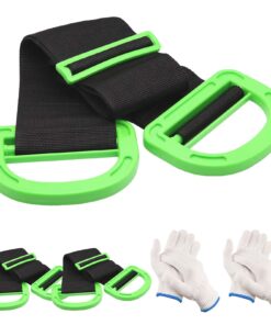 2 Stuks Transportriem, Compleet met 2 Paar Handschoenen, 180cm Lang, Duurzame Transportriem voor het Vervoeren van Dozen, Meubels, Matrassen