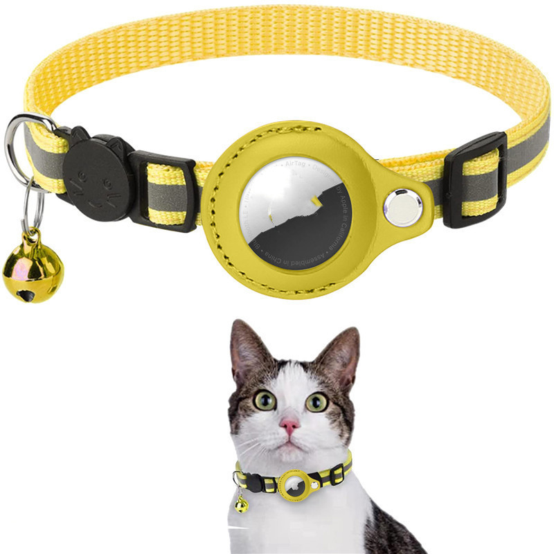 Reflective Collar Waterproof Holder Case For Airtag Air Tag Airtags Protective Cover Cat Dog Kitten Puppy Nylon Collar - Afbeelding 3