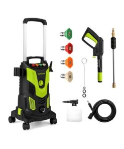 Green Black 2300 PSI Electric Pressure Washer With 4 Quick-Connect Nozzles & Soap Bottle, 1900W High-Power Cleaner For Driveway Patio