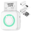 Pocket Wireless Thermal Printer Portable Mini Sticker Maker Machine Rechargeable Inkless Photo Printer For Printing Label Journal Study Notes Memo Photos