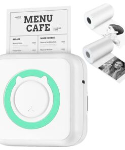 Pocket Wireless Thermal Printer Portable Mini Sticker Maker Machine Rechargeable Inkless Photo Printer For Printing Label Journal Study Notes Memo Photos