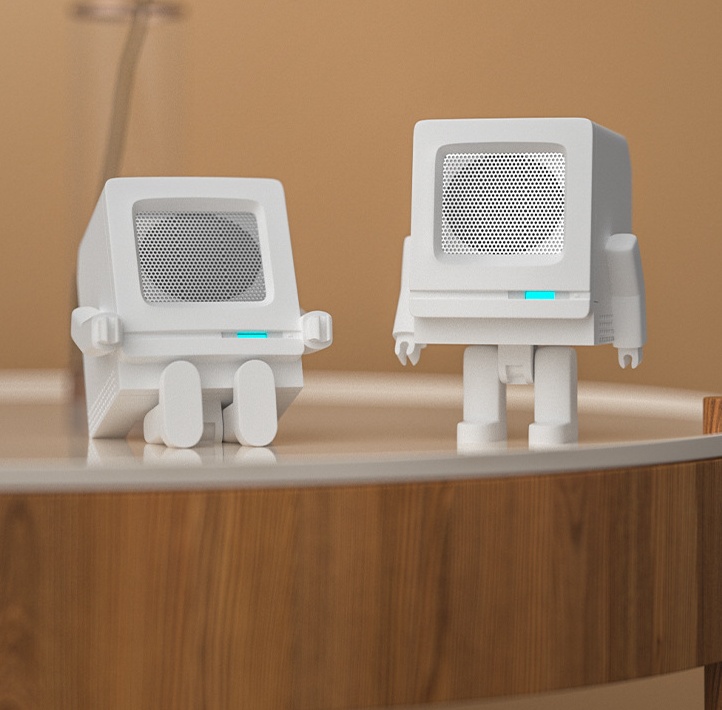 Retro Robotspeaker USB Opladen Bluetooth 2 Retro Robotspeaker USB Opladen Bluetooth - afbeelding 2