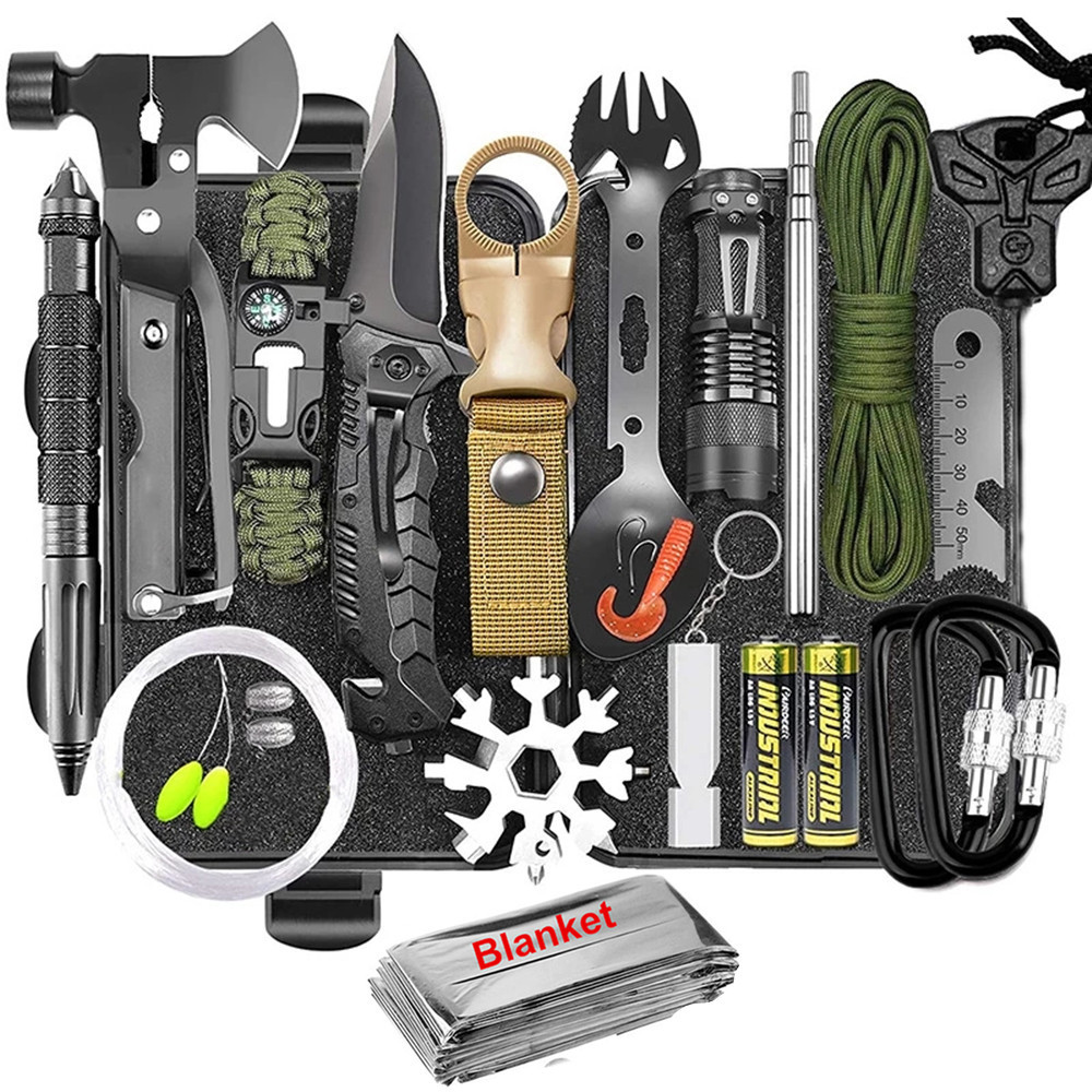 Noodoverlevingsset 30-in-1, Professionele Survival Uitrusting met EHBO voor SOS, Wandelen, Jagen, Camping 5 Noodoverlevingsset 30-in-1, Professionele Survival Uitrusting met EHBO voor SOS, Wandelen, Jagen, Camping - Afbeelding 5