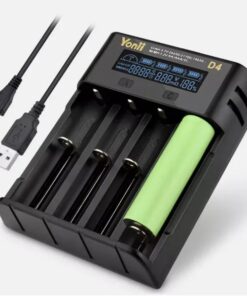 YONII 4-Slots USB LCD Slimme Batterijlader voor NiMH Li-ion SC/F6 AA AAA Batterijen, 2025