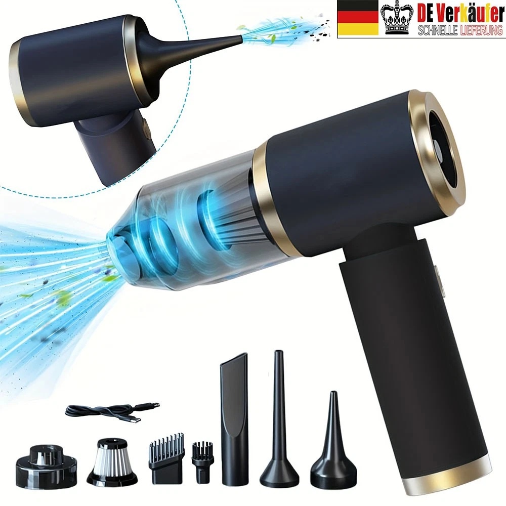 4-in-1 13000Pa Snoerloze Mini Handstofzuiger, Nat en Droog, voor Auto, Kantoor, Thuis 1 4-in-1 13000Pa Snoerloze Mini Handstofzuiger, Nat en Droog, voor Auto, Kantoor, Thuis
