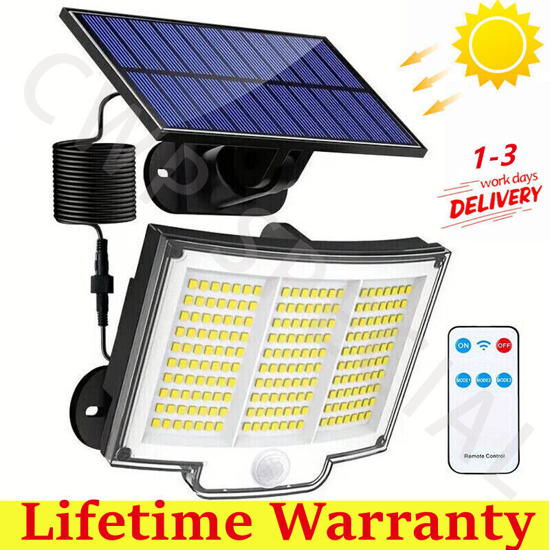 Solar Power LED Wall Light Security Outdoor Garden Flood Lamp PIR Motion Sensor 3 Solar Power LED Wall Light Security Outdoor Garden Flood Lamp PIR Motion Sensor - Afbeelding 3