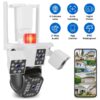 1080P HD 4-Lens Security Camera 360° View WiFi Pan & Tilt Surveillance Camera With Full Color Night Vision Auto Motion Tracking 2-Way Audio Spotlights IP66 Waterproof Max 128G Not Included 16 1080P HD 4-Lens Security Camera 360° View WiFi Pan & Tilt Surveillance Camera With Full Color Night Vision Auto Motion Tracking 2-Way Audio Spotlights IP66 Waterproof Max 128G Not Included