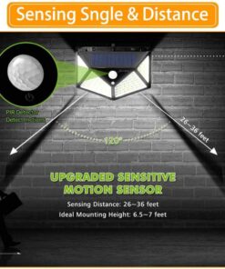 Alternative view of Aolyty Solar Lights Outdoor, Motion Sensor Wall Light 3 Lighting Modes IP65 Waterproof LED Solar Security Lights Four Side Inllumination 2-Pack For Garden Yard Patio Walkway Fence Patio