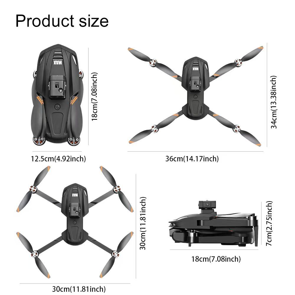 V168Pro Max Drone 8K HD 4.5-inch Screen, With GPS Positioning Function. 58 V168Pro Max Drone 8K HD 4.5-inch Screen, With GPS Positioning Function. - Afbeelding 4