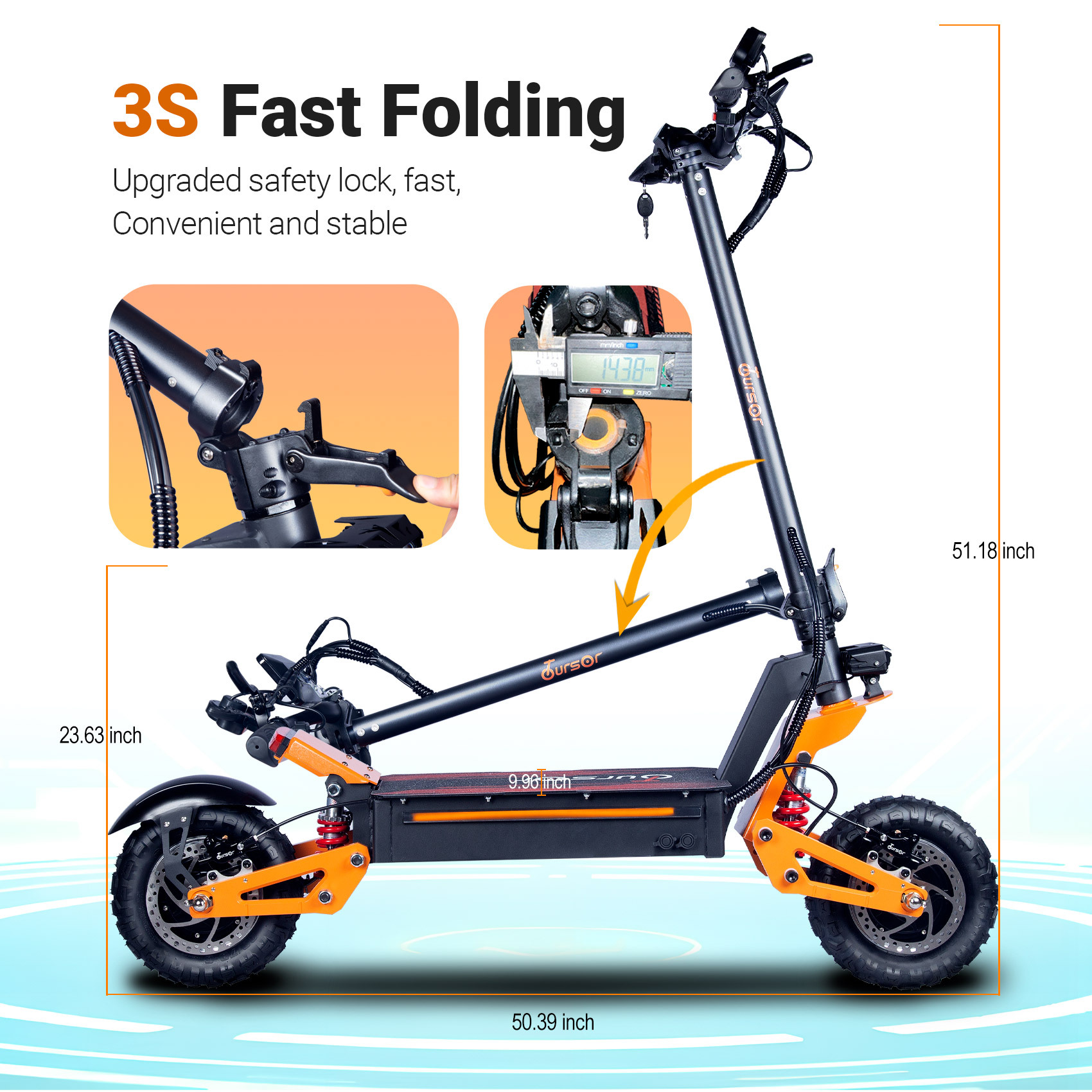X5 Pro 3000W 60V 40Ah 11 Inches Off Road Eletric Scooter With NFC 8 X5 Pro 3000W 60V 40Ah 11 Inches Off Road Eletric Scooter With NFC - Afbeelding 8