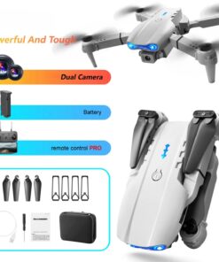 E99 dual-camera aerial photography drone, capable of shooting in high-definition with dual cameras. Equipped with a portable storage bag and a complete set of accessories, it records wonderful moments