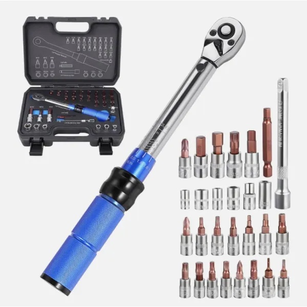 1/4 Inch Industrial-grade Torque Wrenchdjustable Torque Accuracy Kilograms Auto Mechanic Tooltorque Torque Wrench 5-25Nm Bicycle Repair Tool Kit (32-Piece) 6 1/4 Inch Industrial-grade Torque Wrenchdjustable Torque Accuracy Kilograms Auto Mechanic Tooltorque Torque Wrench 5-25Nm Bicycle Repair Tool Kit (32-Piece) - Afbeelding 4