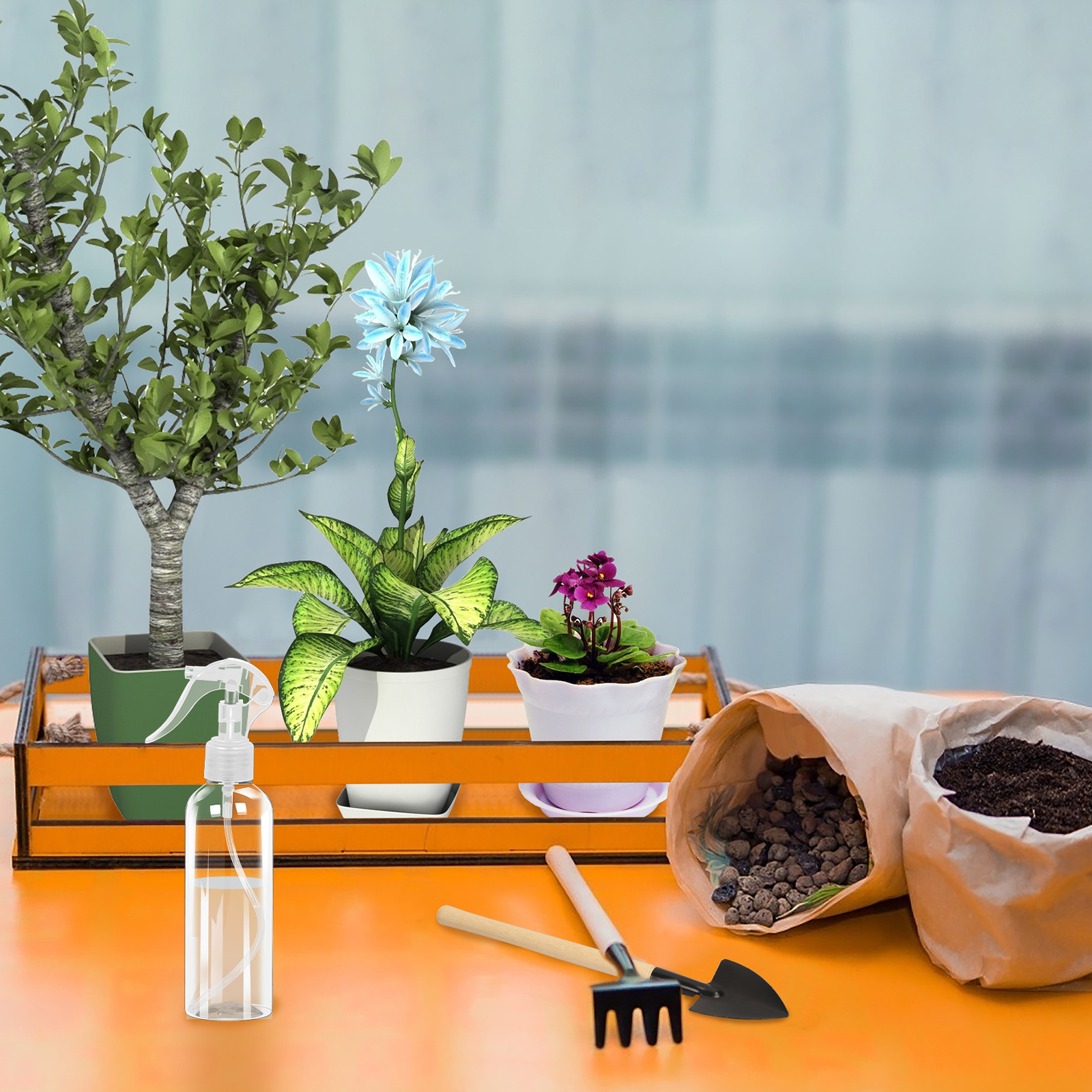 11-Delige Mini Tuingereedschapset, Inclusief Pincet, Sproeiflacon en Plantschepje voor Kamerplanten, Kruiden en Vetplanten - Cadeauset voor Hobbytuinders 2 11-Delige Mini Tuingereedschapset, Inclusief Pincet, Sproeiflacon en Plantschepje voor Kamerplanten, Kruiden en Vetplanten - Cadeauset voor Hobbytuinders - Afbeelding 2