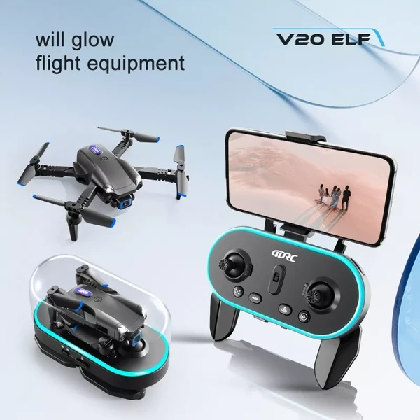 4DRC V20 RC Drone WIFI FPV 6K HD Dual Camera Gesture Photo Quadcopter 2 Battery,Suitable For Beginners. 4 4DRC V20 RC Drone WIFI FPV 6K HD Dual Camera Gesture Photo Quadcopter 2 Battery,Suitable For Beginners. - Afbeelding 4