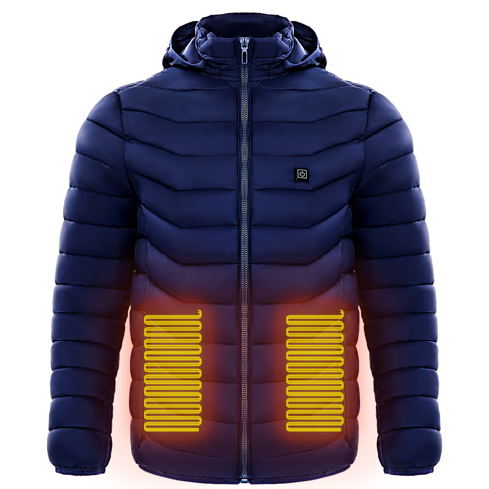 Men Heated Puffer Jacket Electric Heating Coat Insulated Hood Windbreaker 9Heat Zones - Image 9