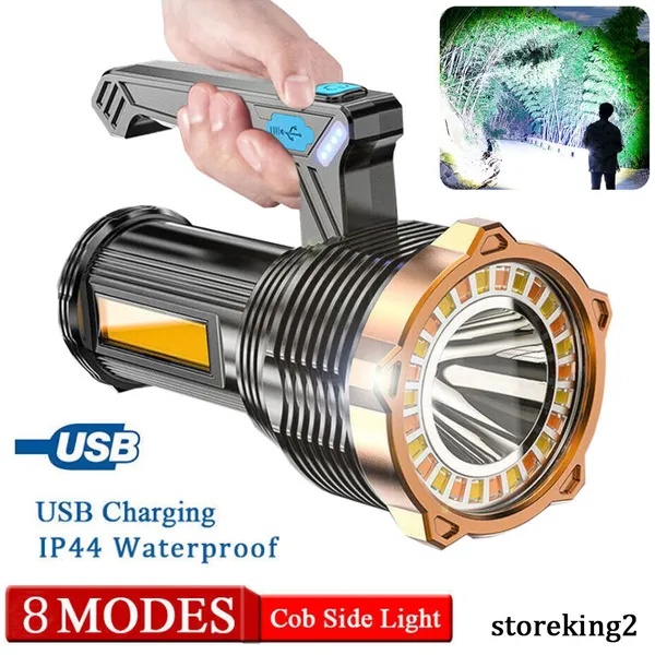 Super Heldere 1.200.000LM LED Handschijnwerper voor Camping, Zoeklicht, Zaklamp 2 Super Heldere 1.200.000LM LED Handschijnwerper voor Camping, Zoeklicht, Zaklamp - Afbeelding 2