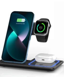 Alternative view of 3-in-1 Draadloze Reis Oplaadstandaard voor iPhone, Apple Watch, AirPods, Opvouwbaar Snellaadstation