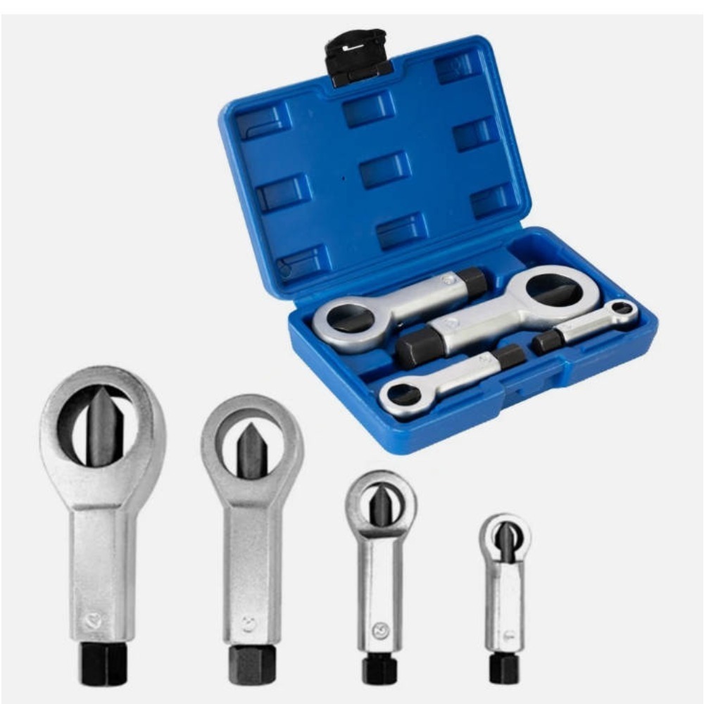 4-Delige Zware Moersplijter Set - Multifunctioneel Metalen Gereedschap voor Vastzittende Moeren 5 4-Delige Zware Moersplijter Set - Multifunctioneel Metalen Gereedschap voor Vastzittende Moeren - Afbeelding 5