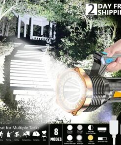 Super Heldere 1.200.000LM LED Handschijnwerper voor Camping, Zoeklicht, Zaklamp