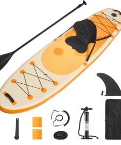 Opblaasbaar Stand Up Paddle Board (323 x 83,8 x 15,2 cm) met Zitje, Complete Set incl. Pomp, Peddel, Vin, Rugzak