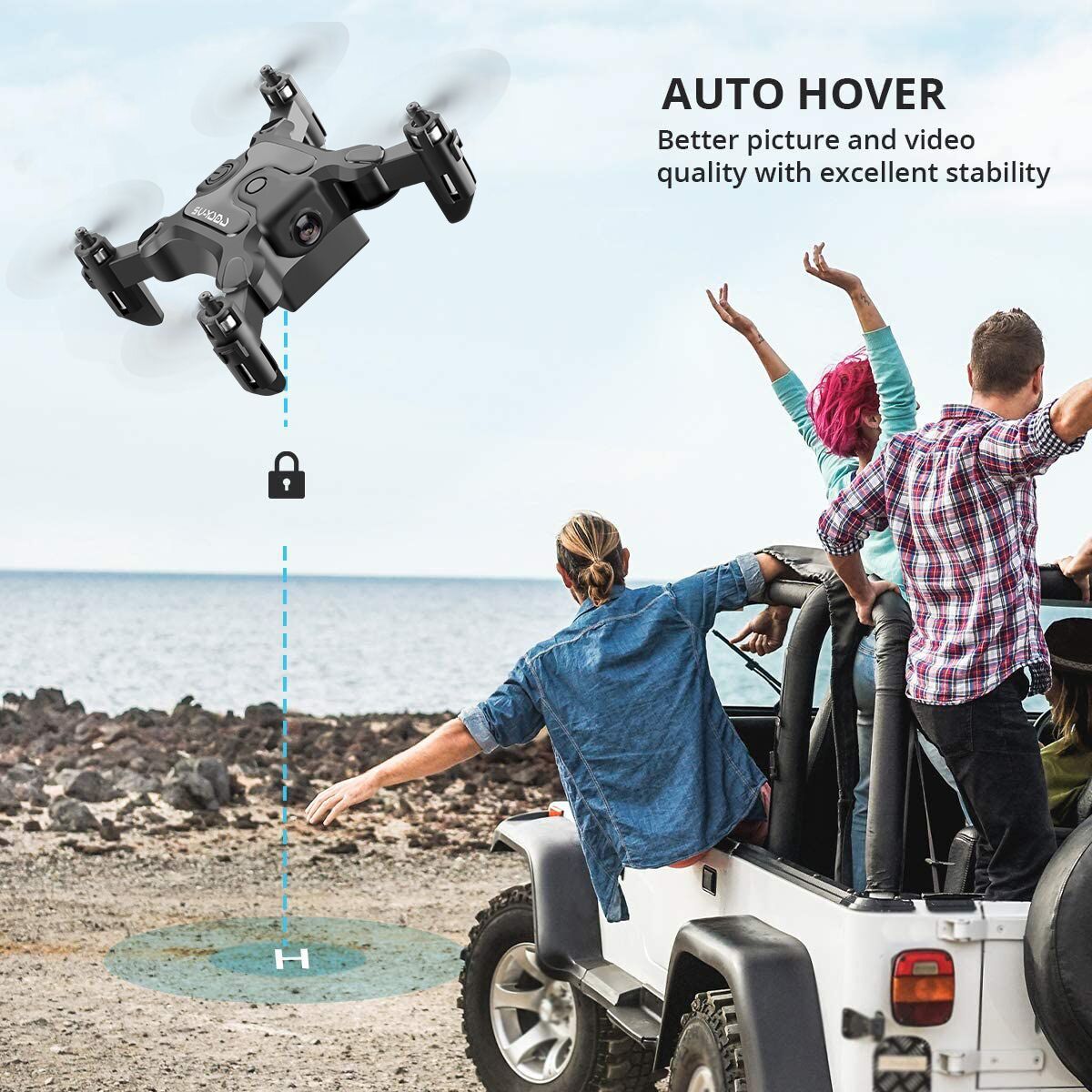 DE V2 Mini Drone Selfie WIFI FPV With HD Camera Foldable Arm RC Quadcopter Toy - Image 8