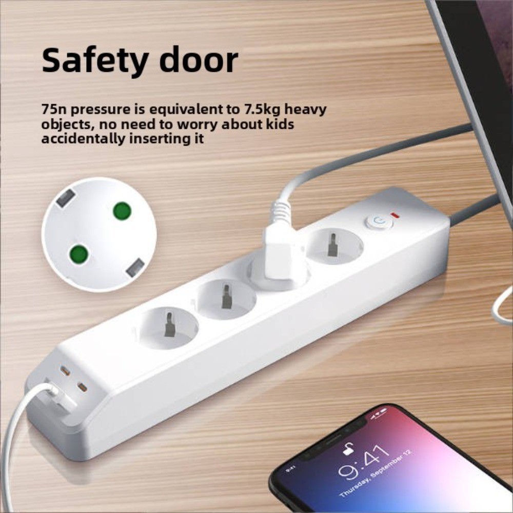 Stekkerdoos Multi-Outlet 4-Voudig met 2 USB-A en 2 USB-C 5 Stekkerdoos Multi-Outlet 4-Voudig met 2 USB-A en 2 USB-C - Afbeelding 5