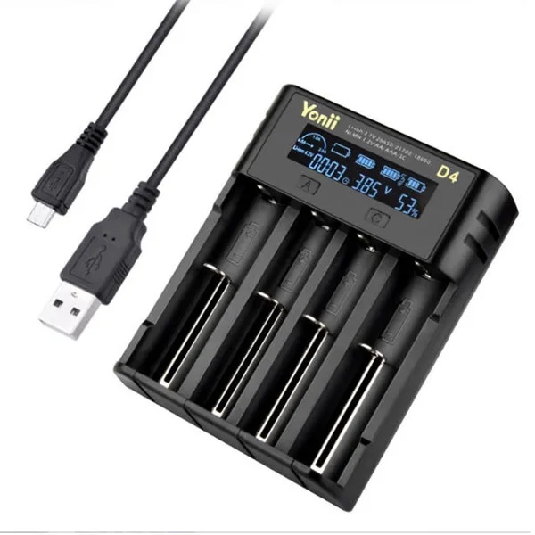 YONII 4-Slots USB LCD Slimme Batterijlader voor NiMH Li-ion SC/F6 AA AAA Batterijen, 2025 5 YONII 4-Slots USB LCD Slimme Batterijlader voor NiMH Li-ion SC/F6 AA AAA Batterijen, 2025 - Afbeelding 5