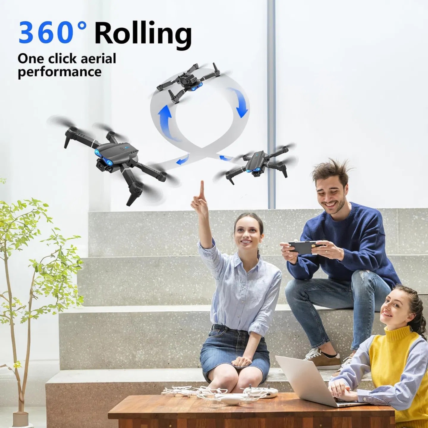 E99 dual-camera aerial photography drone, capable of shooting in high-definition with dual cameras. Equipped with a portable storage bag and a complete set of accessories, it records wonderful moments 5 E99 dual-camera aerial photography drone, capable of shooting in high-definition with dual cameras. Equipped with a portable storage bag and a complete set of accessories, it records wonderful moments - Afbeelding 5