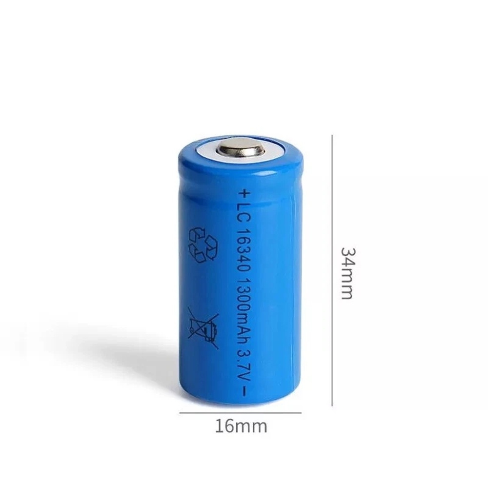16340 Li-ion Battery USB Charger 1300mAh 3.7V Rechargeable Batteries For Torch Flashlight - Image 3