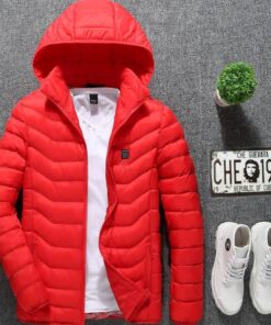 Alternative view of Winter Heated Jacket USB Electric Cotton Coat Zip-up Heater Thermal Clothing Heating Vest For Men