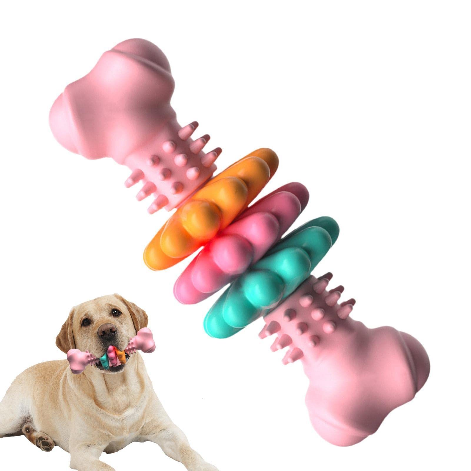 Dog Chew Toy Dog Bone Type Dogs Teeth Cleaning Toys Indestructible TPR Bone Chewing Bite Resistant Teething Toys Pet Products - Afbeelding 8