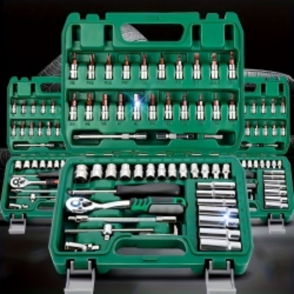 46-Delige 1/4 Ratelsleutel Combinatie Dopsleutelset voor Autoreparatie 4 46-Delige 1/4 Ratelsleutel Combinatie Dopsleutelset voor Autoreparatie - Afbeelding 4
