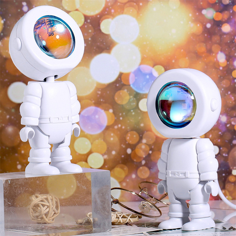 Oplaadbare Astronaut Robot Regenboogprojectie Zonlamp Tafellamp Zonsondergang Sfeerlamp Dimbaar 6 Oplaadbare Astronaut Robot Regenboogprojectie Zonlamp Tafellamp Zonsondergang Sfeerlamp Dimbaar - afbeelding 6