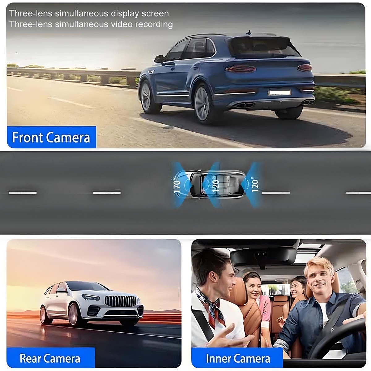 1080P Dual Lens Car DVR Dash Cam Video Recorder G-Sensor Front And Inside Camera 6 1080P Dual Lens Car DVR Dash Cam Video Recorder G-Sensor Front And Inside Camera - Afbeelding 6