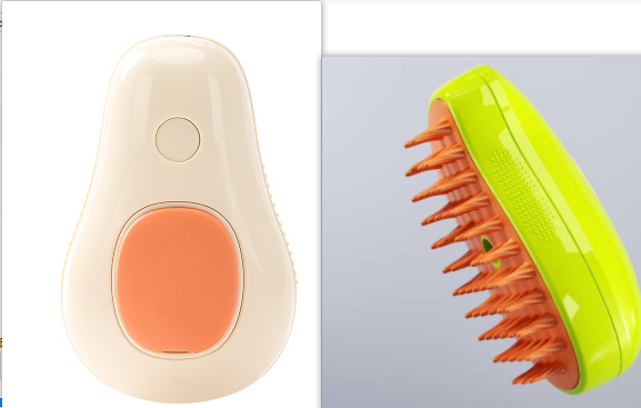 Steamy Cat Brush Cat Dog Grooming Comb Electric Self Cleaning Steam Cat Brush For Massage Avocado Shape Pet Spray Cat Grooming - Afbeelding 6