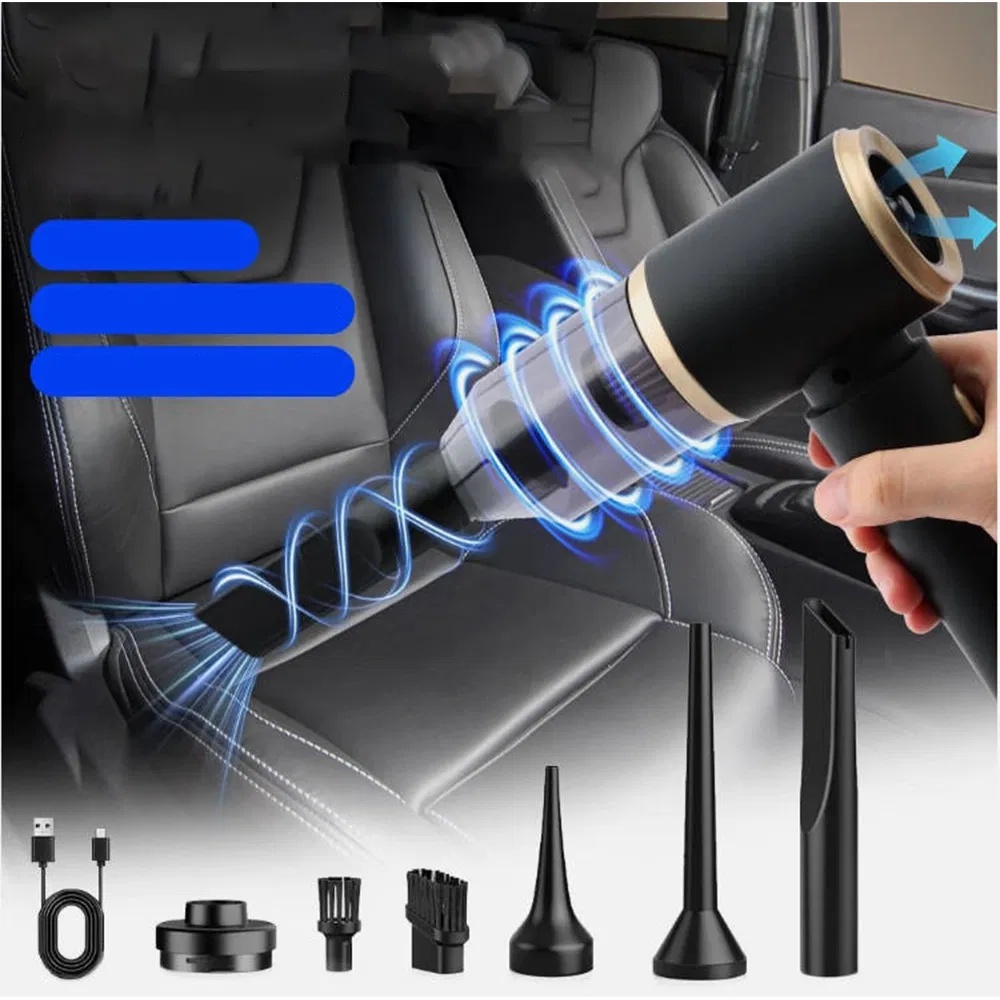 4-in-1 13000Pa Snoerloze Mini Handstofzuiger, Nat en Droog, voor Auto, Kantoor, Thuis 6 4-in-1 13000Pa Snoerloze Mini Handstofzuiger, Nat en Droog, voor Auto, Kantoor, Thuis - Afbeelding 6