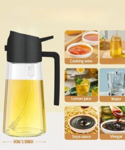 Alternative view of Glass Spray Bottles, 470 Ml Glass Spray Bottle For Cooking (black)