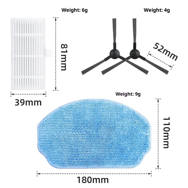 Geschikt voor de Zijborstel Filter van de Haier TL30U1 Robotstofzuiger 6 Geschikt voor de Zijborstel Filter van de Haier TL30U1 Robotstofzuiger - afbeelding 6