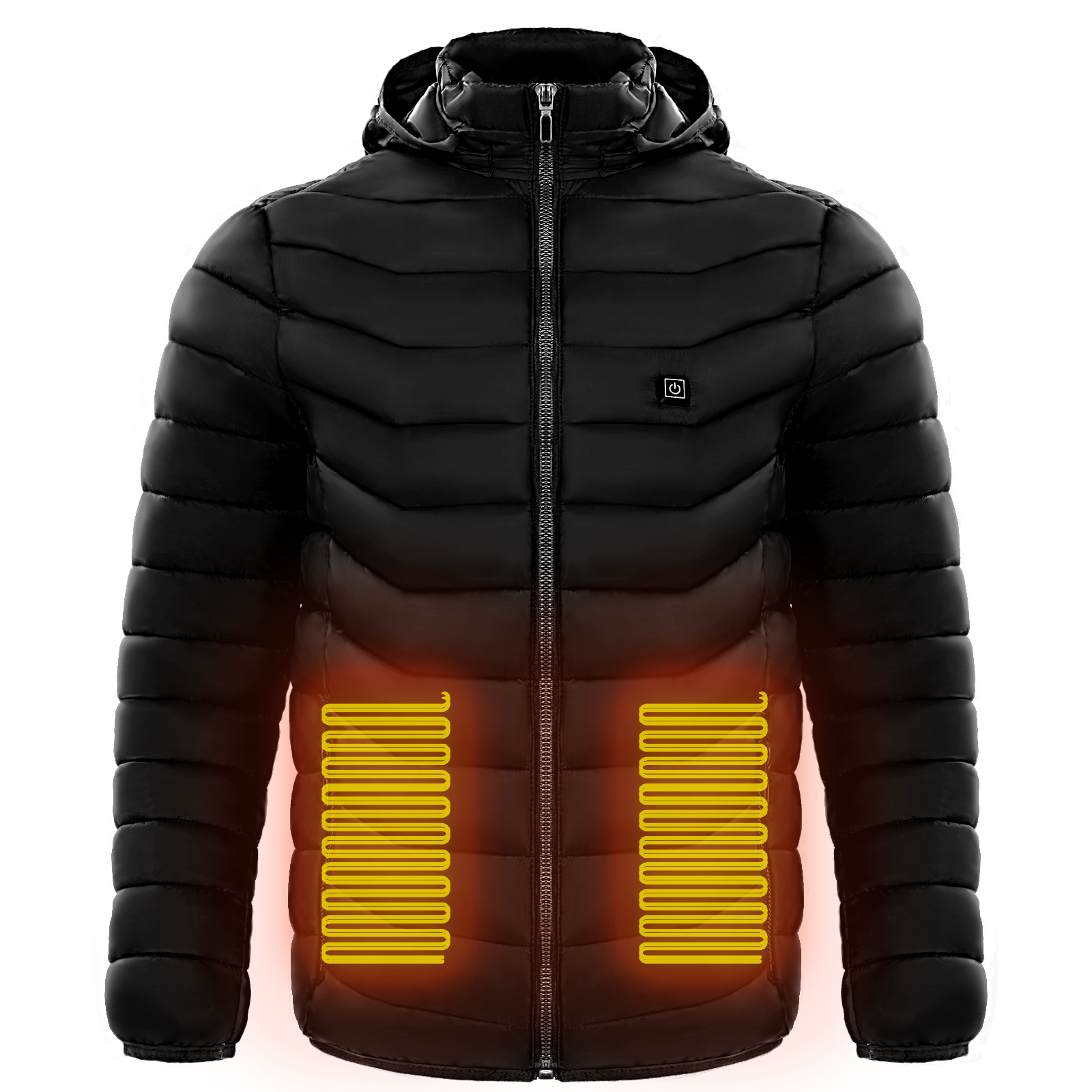 Men Heated Puffer Jacket Electric Heating Coat Insulated Hood Windbreaker 9Heat Zones - Image 8