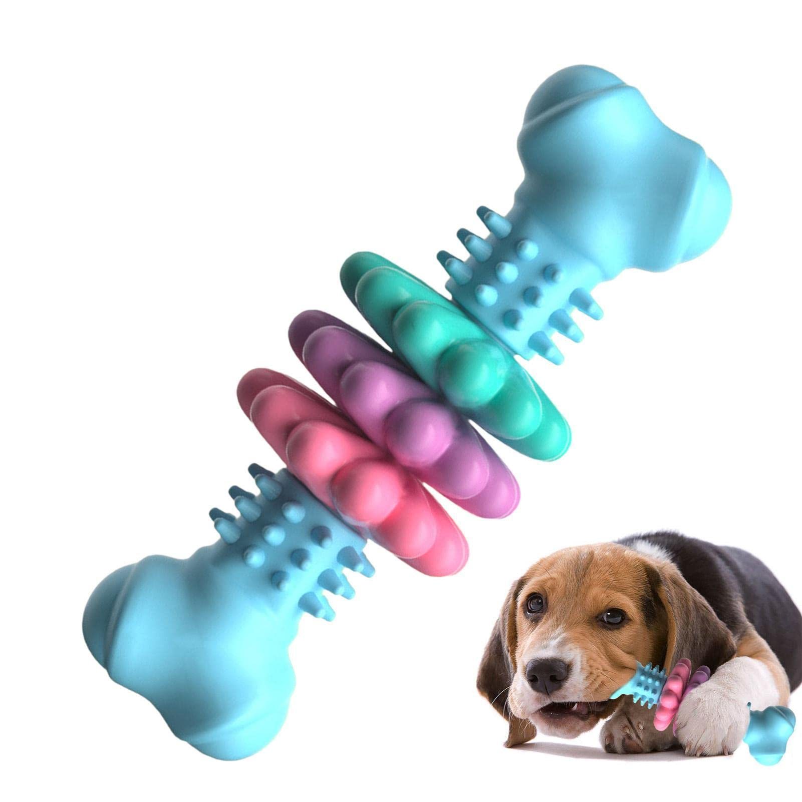 Dog Chew Toy Dog Bone Type Dogs Teeth Cleaning Toys Indestructible TPR Bone Chewing Bite Resistant Teething Toys Pet Products - Afbeelding 7