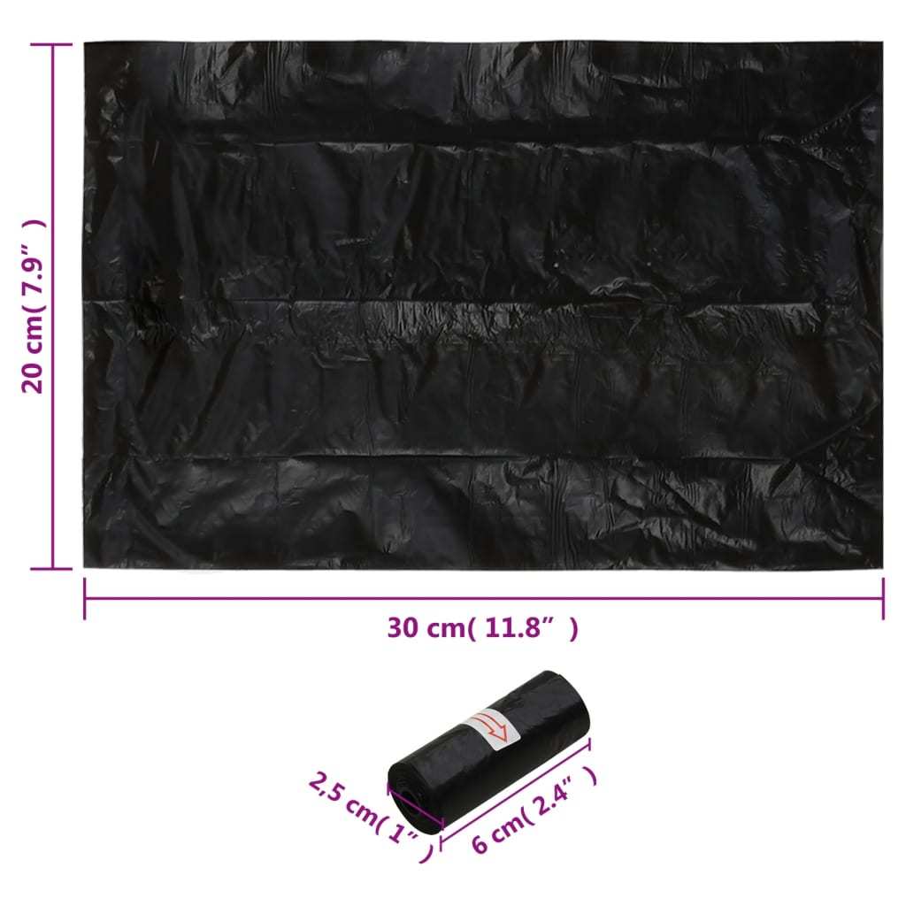 Hondenpoepzakjes 750 Stuks, Zwart 30x20cm PE 8 Hondenpoepzakjes 750 Stuks, Zwart 30x20cm PE - Afbeelding 8