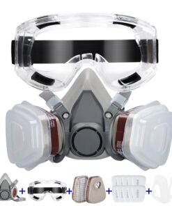 Alternative view of 16-in-1 Ademhalingsmasker Halfgelaats Gasmasker met Vervangbare Filters voor Spuitverf, Chemicalien en Andere Bescherming