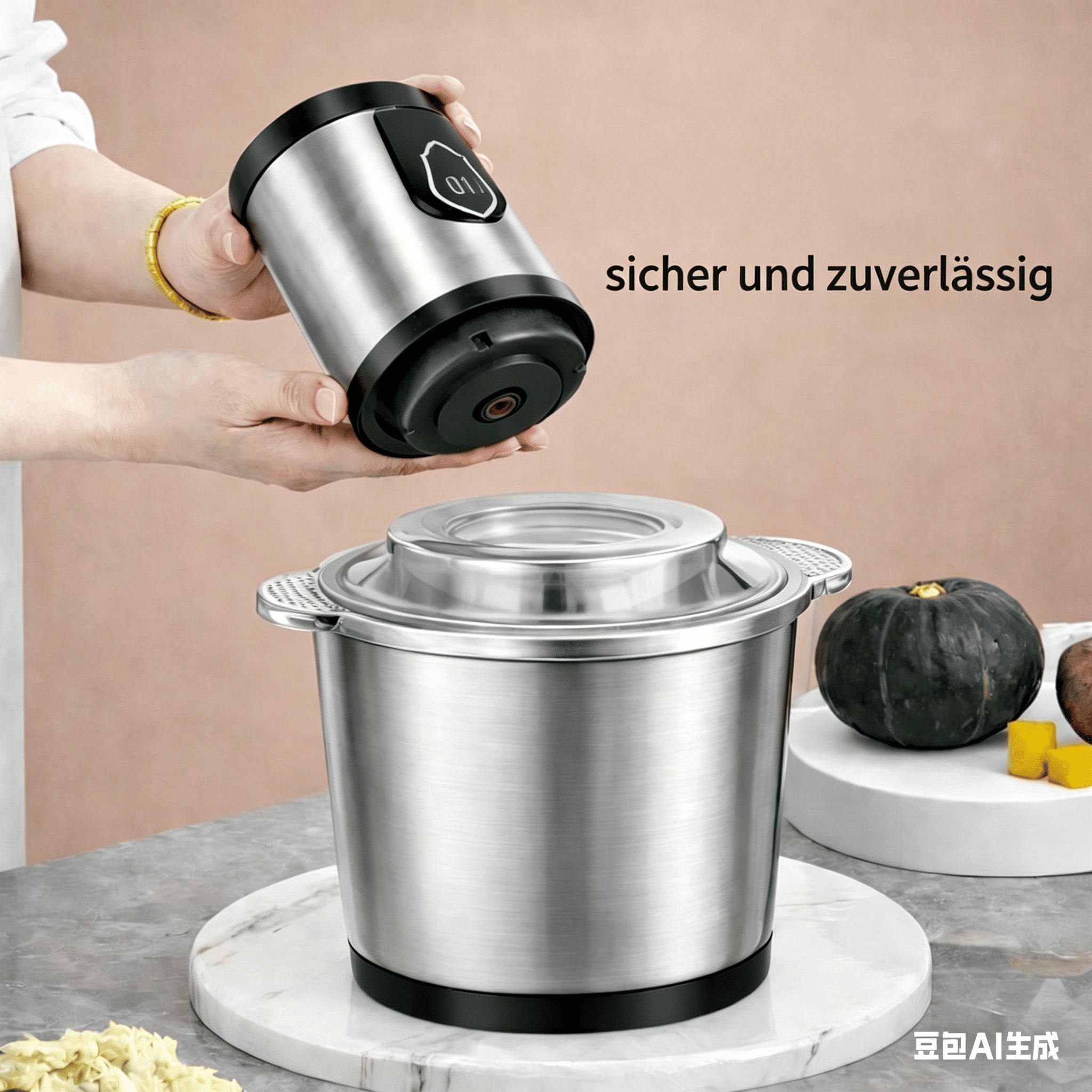 5L RVS Kom Keuken Vleesmolen, Elektrische Vleesmolen Hakmolen 8 5L RVS Kom Keuken Vleesmolen, Elektrische Vleesmolen Hakmolen - Afbeelding 8