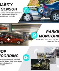 Alternative view of Touch Screen Dash Cam 4" 1080P Dual Lens Car DVR Recorder Front And Rear Camera