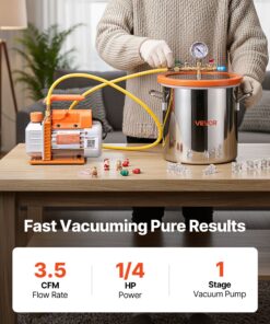 Alternative view of Vacuumpomp met 11,4L Vacuumkamer, 3,5 CFM 99 L/min