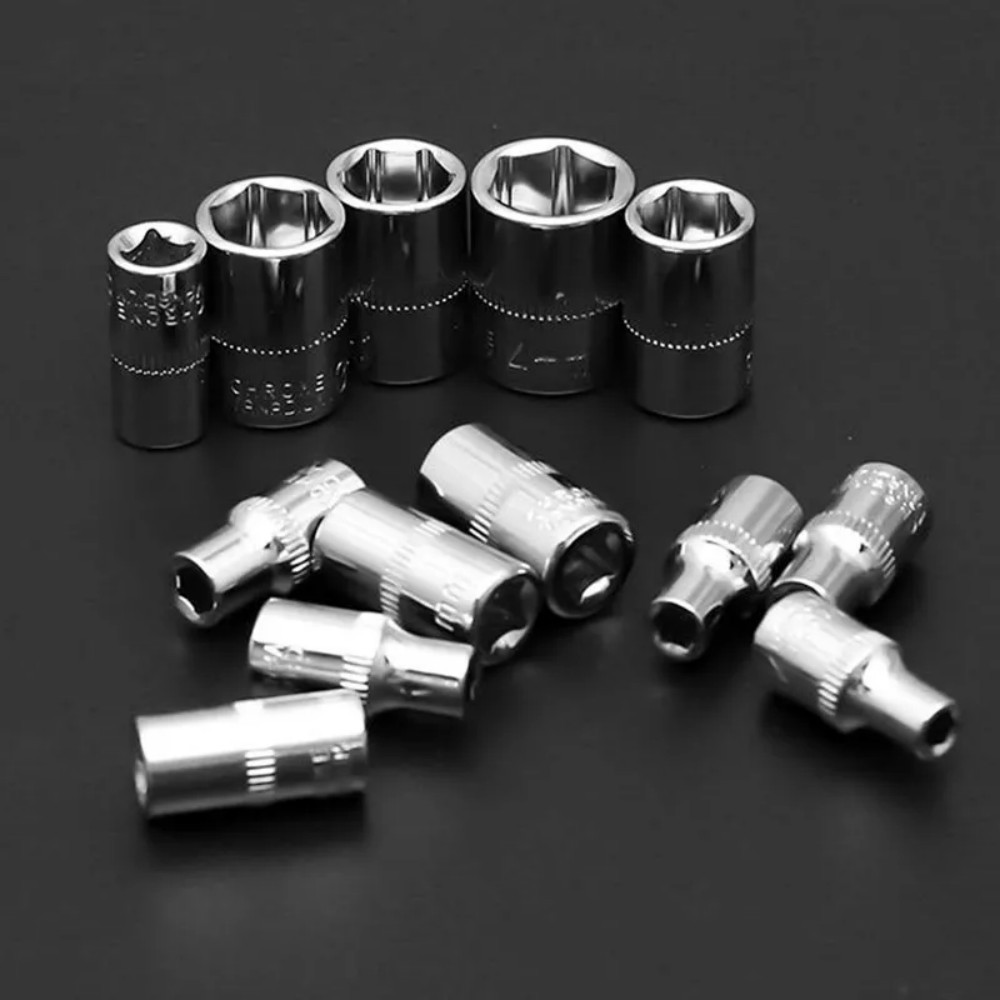 46-Delige 1/4 Ratelsleutel Combinatie Dopsleutelset voor Autoreparatie 9 46-Delige 1/4 Ratelsleutel Combinatie Dopsleutelset voor Autoreparatie - Afbeelding 9