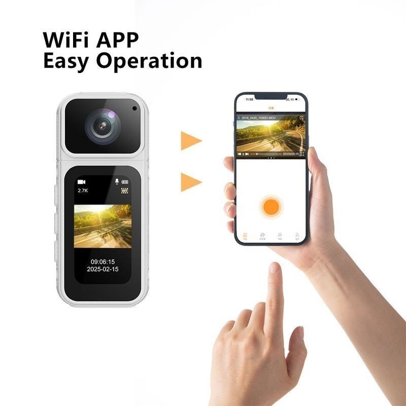 Ormos Mini Action Camera With 180 Degree Rotating Lens - 2.7K Ultra HD Thumb-Sized Camera, Magnetic Mount, WiFi APP Control, Portable Wearable Camera For Outdoor Sports & Daily Vlogging 9 Ormos Mini Action Camera With 180 Degree Rotating Lens - 2.7K Ultra HD Thumb-Sized Camera, Magnetic Mount, WiFi APP Control, Portable Wearable Camera For Outdoor Sports & Daily Vlogging - Afbeelding 9