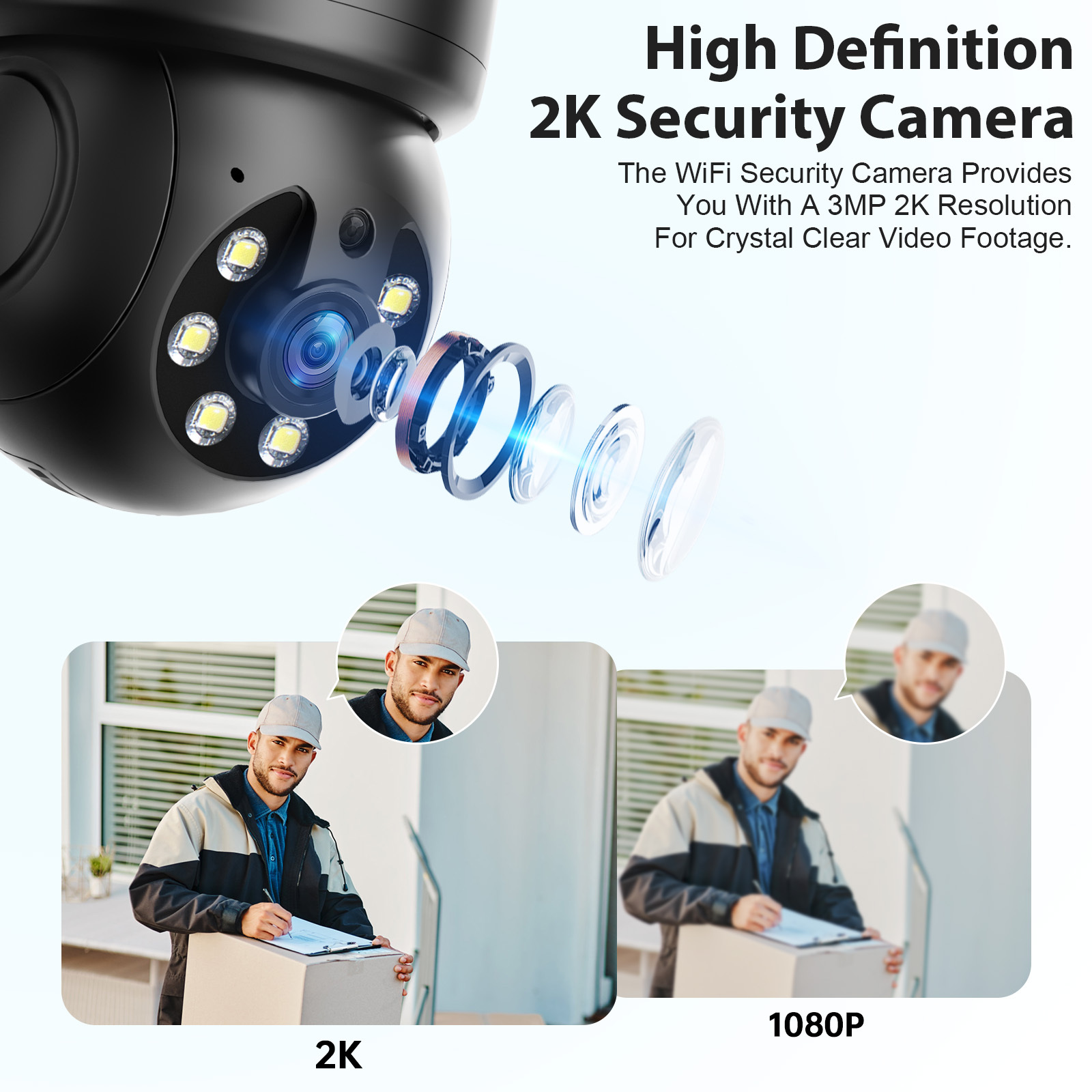 3MP Ptz E27 Socket Bulb Camera 360 Degree Cmos Sensor Network Camera Cctv Security Light Bulb Camera 6 3MP Ptz E27 Socket Bulb Camera 360 Degree Cmos Sensor Network Camera Cctv Security Light Bulb Camera - Afbeelding 6