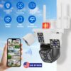 1080P HD 4-Lens Security Camera 360 Degree View WiFi Pan & Tilt Surveillance Camera With Full Color Night Vision Auto Motion Tracking 2-Way Audio Spotlights IP66 Waterproof Max 128G Not Included 9 1080P HD 4-Lens Security Camera 360 Degree View WiFi Pan & Tilt Surveillance Camera With Full Color Night Vision Auto Motion Tracking 2-Way Audio Spotlights IP66 Waterproof Max 128G Not Included